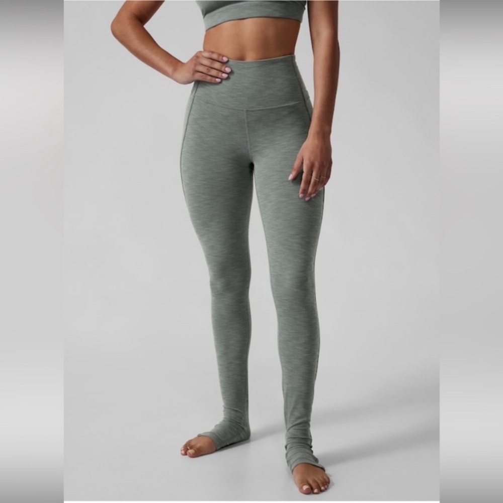 Athleta NWT XS Elation Over the Heel Leggings Tights Heathered Yoga‎ Pilates